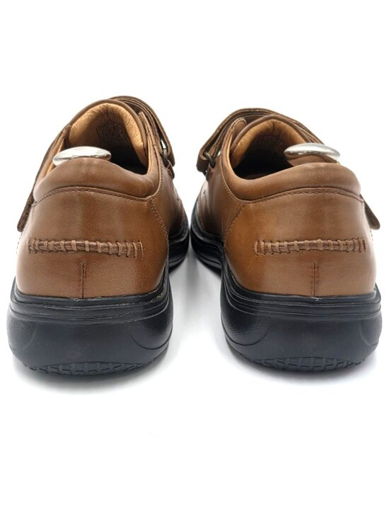 NEW Dr. Comfort Brown Leather Men 9.5W Therapeutic Dress Shoe Lightweight Loafer main image 4
